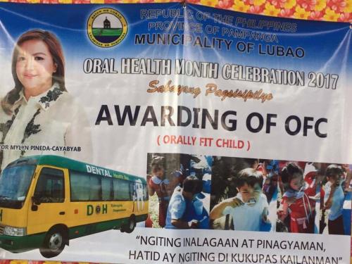 Oral Health Month with the awarding of medals and fruits to Orally-Fit School Children