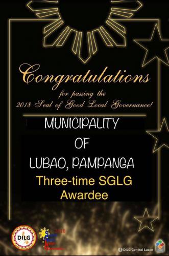 CONGRATULATIONS MUNICIPALITY OF LUBAO THREE-TIME SGLG AWARDEE!!!