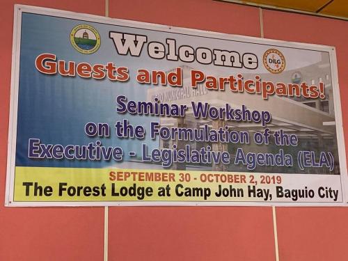 Formulation of the 2019-2022 Executive-Legislative Agenda of the Municipality of Lubao